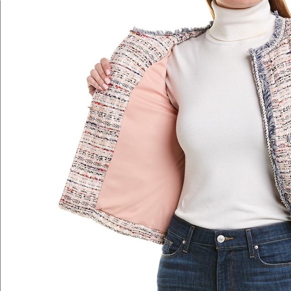 Tweed Jacket in Pink Womens Size XS 525 America - Picture 2 of 14